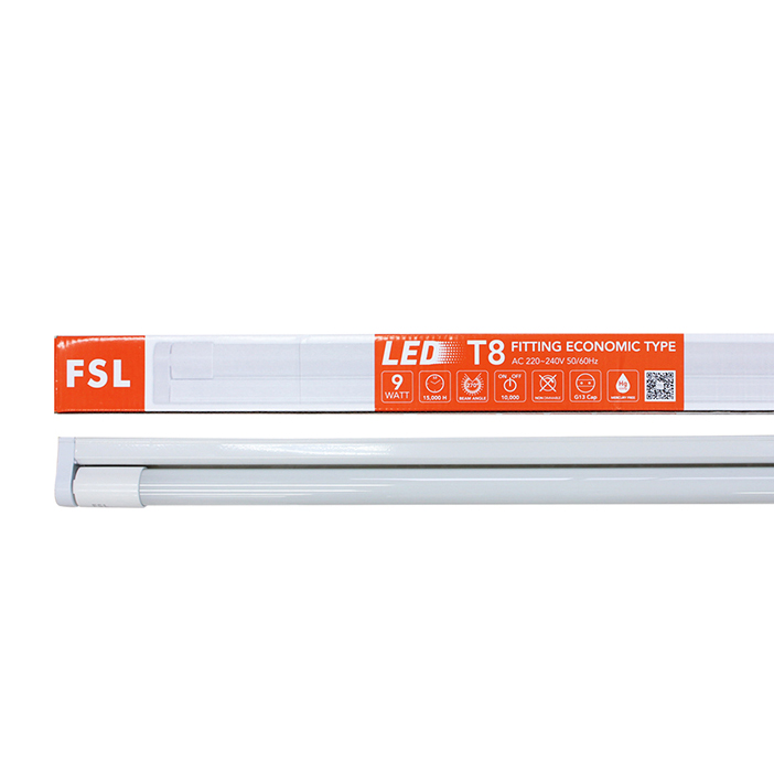 Đèn tuýp LED liền máng T8 9W